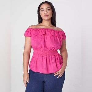 Lane Bryant Off the Shoulder Top Size 22